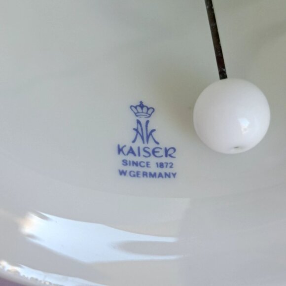 AK Kaiser Porcelain Collectible Bell Danbury Mint Flowers Pheasant Bird Vintage - Picture 12 of 13